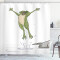 Rideau de douche Grenouille vert olive gris 175x180 cm - miniature