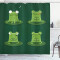 Rideau de douche Grenouille vert chasseur 175x180 cm - miniature