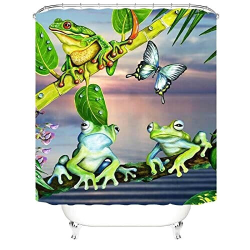 Rideau de douche Grenouille 180x180 cm variant 1 