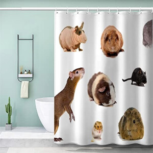 Rideau de douche Hamster couleur 120x200 cm