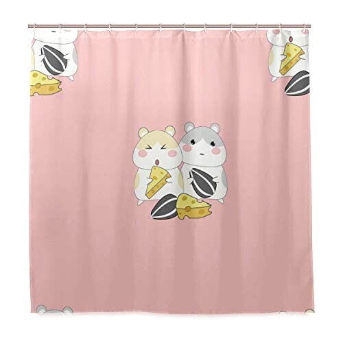 Rideau de douche Hamster 182.9x182.9 cm