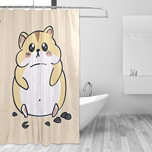 Rideau de douche Hamster multicolore 182x182 cm variant 0 