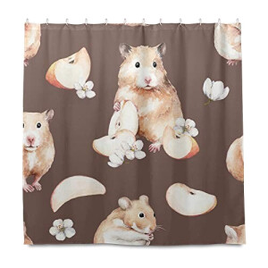 Rideau de douche Hamster multicolore 182x182 cm