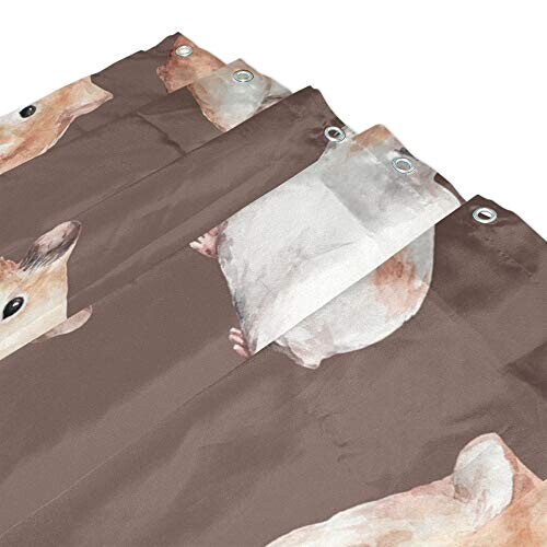 Rideau de douche Hamster multicolore 182x182 cm variant 2 