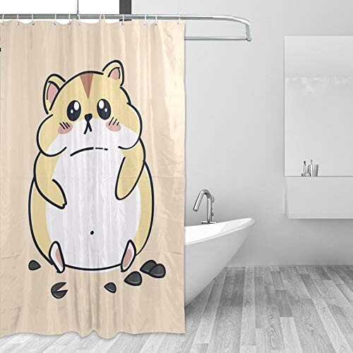 Rideau de douche Hamster multicolore 182x182 cm variant 1 
