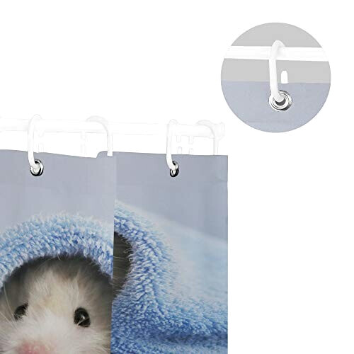 Rideau de douche Hamster multicolore 182x182 cm variant 0 