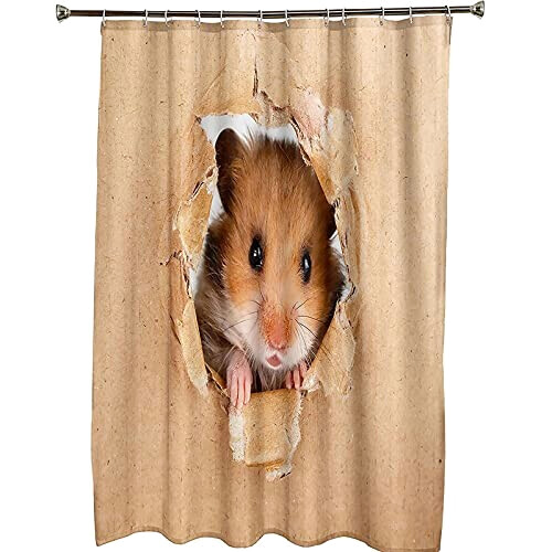 Rideau de douche Hamster marron 120x180 cm variant 4 