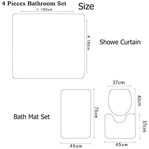 Rideau de douche Hibou 180x180 cm variant 4 