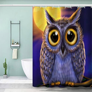 Rideau de douche Hibou couleur 120x180 cm