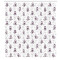 Rideau de douche Hibou aubergine blanc 175x200 cm - miniature variant 1