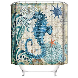 Rideau de douche Hippocampe yl 150x180 cm