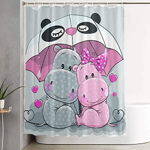 Rideau de douche Hippopotame zy