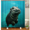 Rideau de douche Hippopotame 120x200 cm - miniature