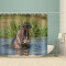 Rideau de douche Hippopotame 180x180 cm - miniature variant 4