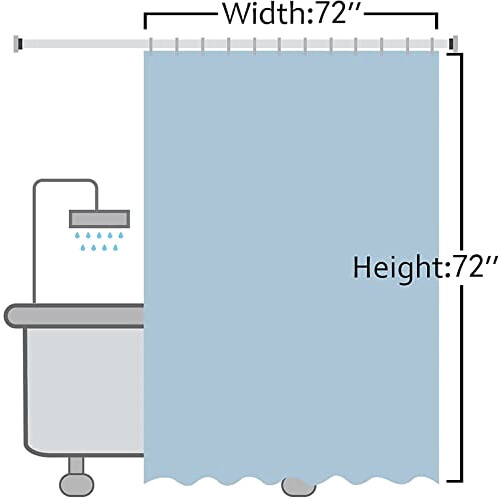 Rideau de douche Hippopotame 90x180 cm variant 3 