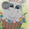 Rideau de douche Hippopotame 152x183 cm - miniature variant 5