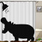 Rideau de douche Hippopotame 180x200 cm - miniature