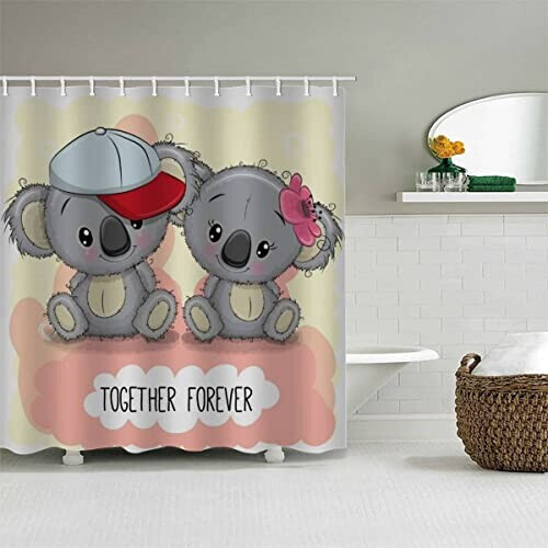 Rideau de douche Koala couleur 120x200 cm variant 2 