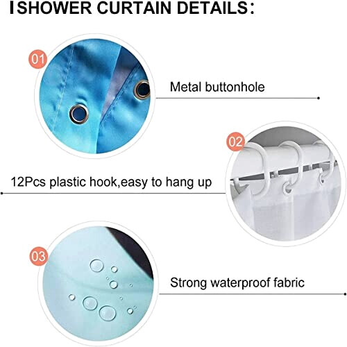 Rideau de douche Koala couleur 120x200 cm variant 4 