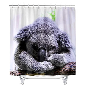 Rideau de douche Koala gris 120x180 cm