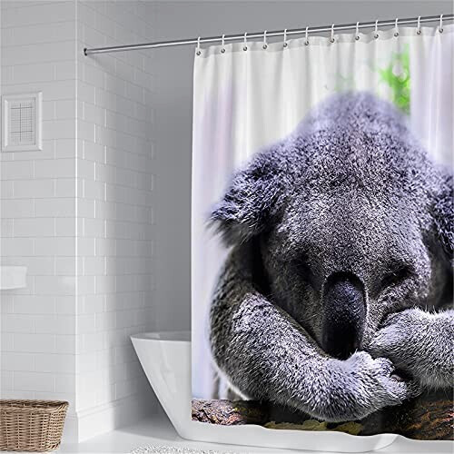 Rideau de douche Koala gris 120x180 cm variant 0 