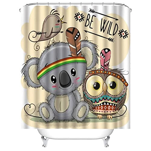 Rideau de douche Koala couleur 120x180 cm variant 1 