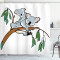 Rideau de douche Koala gris brun 175x200 cm - miniature