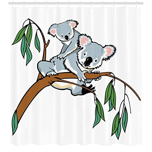 Rideau de douche Koala gris brun 175x200 cm variant 0 