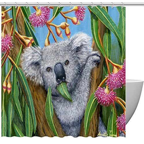 Rideau de douche Koala lazy-sunday 182.88x182.88 cm
