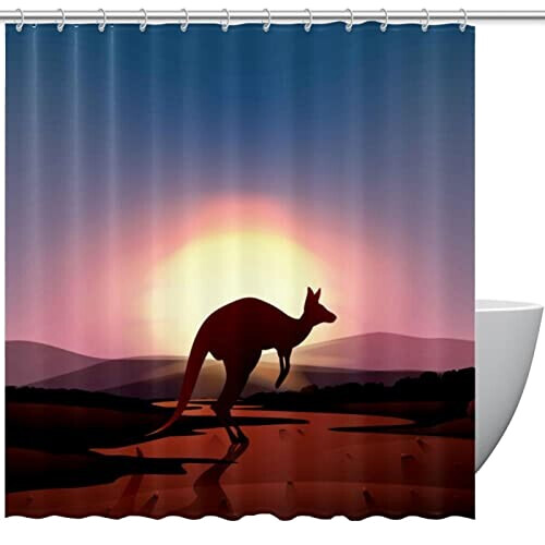 Rideau de douche Kangourou multicolore 183x183 cm