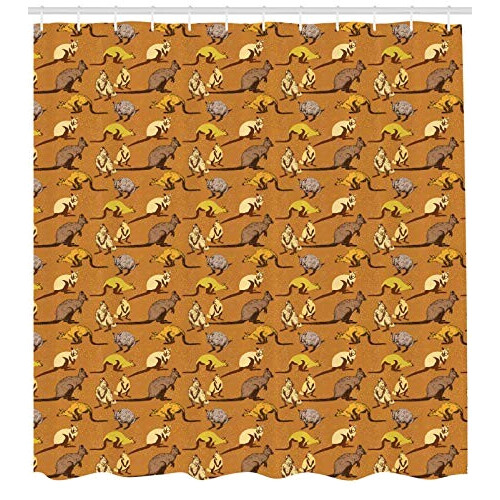 Rideau de douche Kangourou multicolore 175x200 cm variant 0 