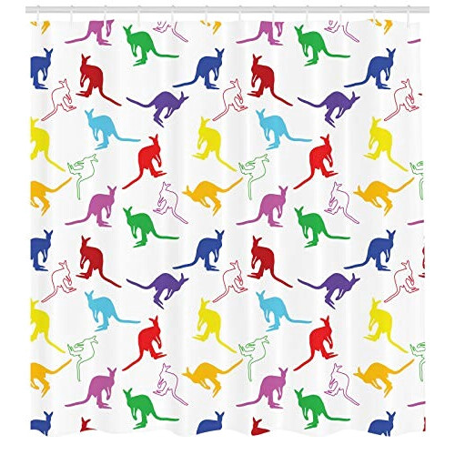 Rideau de douche Kangourou multicolore 175x180 cm variant 0 