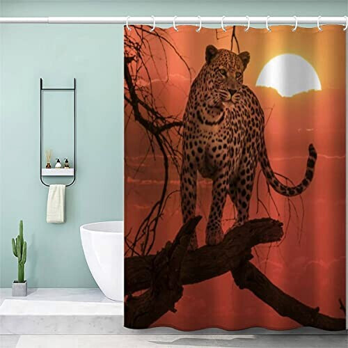 Rideau de douche Léopard couleur 120x200 cm variant 0 