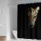 Rideau de douche Léopard noir marron 90x180 cm - miniature