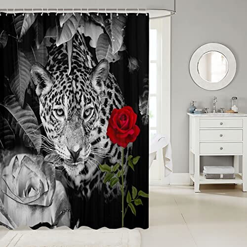 Rideau de douche Léopard multi 183x183 cm variant 0 
