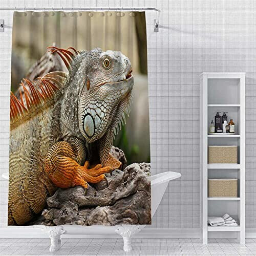 Rideau de douche Lézard 180x180 cm