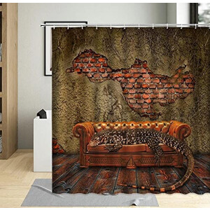 Rideau de douche Lézard 180x180 cm