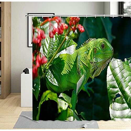 Rideau de douche Lézard 180x180 cm