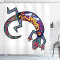 Rideau de douche Lézard multicolore 175x200 cm - miniature