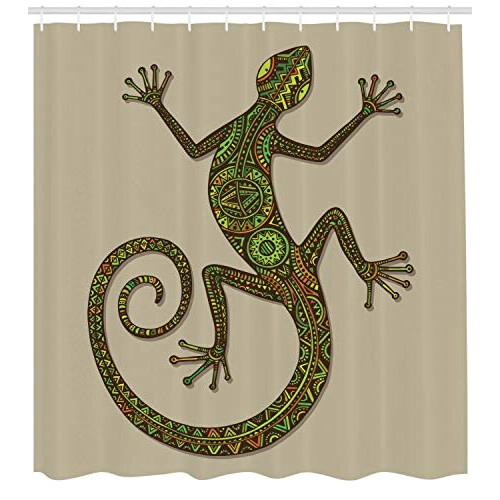 Rideau de douche Lézard photo 180x180 cm