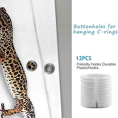Rideau de douche Lézard multicolore 180x180 cm variant 2 