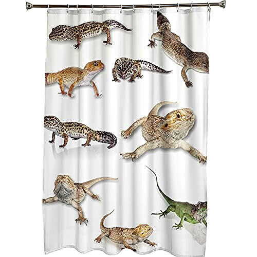 Rideau de douche Lézard multicolore 180x180 cm variant 4 