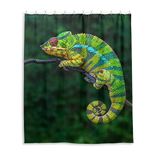 Rideau de douche Lézard multicolore 150x180 cm