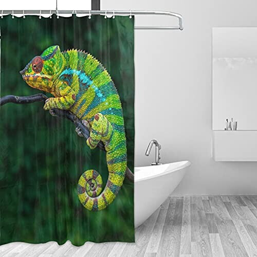 Rideau de douche Lézard multicolore 150x180 cm variant 0 