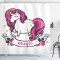 Rideau de douche Licorne multicolore 175x200 cm - miniature