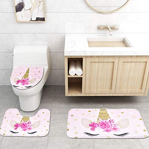 Rideau de douche Licorne rose 177.8x175.3 cm variant 1 