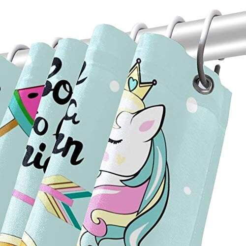 Rideau de douche Licorne multi 183x183 cm variant 1 