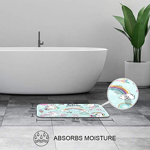 Rideau de douche Licorne multi 183x183 cm variant 4 