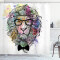Rideau de douche Lion multicolore 175x240 cm - miniature