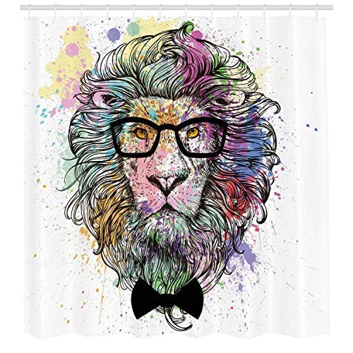 Rideau de douche Lion multicolore 175x240 cm variant 0 